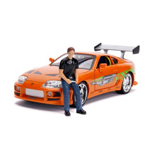 Jada Toys 31139 Fast &amp; Furious Toyota Supra 1:18 Die-Cast Vehicle w/Brian Figure - £66.93 GBP