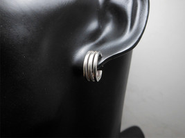 3 Row Hoop Earrings, Open Hoop Stud Earrings, Silver Women Earrings | Sup Silver - £33.57 GBP