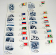 First Day Issues Covers Flags of United Nations 16 Different Countries 1... - $7.91