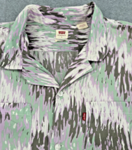 Levi’s Abstract Print Button Front Shirt Men’s Large Relaxed Fit Short S... - $44.54