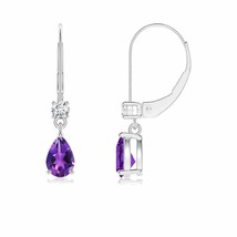 Authenticity Guarantee

ANGARA Pear Amethyst Leverback Drop Earrings with Dia... - £660.19 GBP