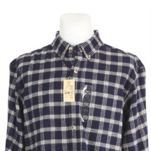 Red Head Navy Blue Plaid Flannel Outdoor Chore Shirt Mens Large Tall NEW - £11.72 GBP