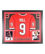 Bobby Hull Signed Framed Custom Red Pro-Style Hockey Jersey BAS - £378.80 GBP