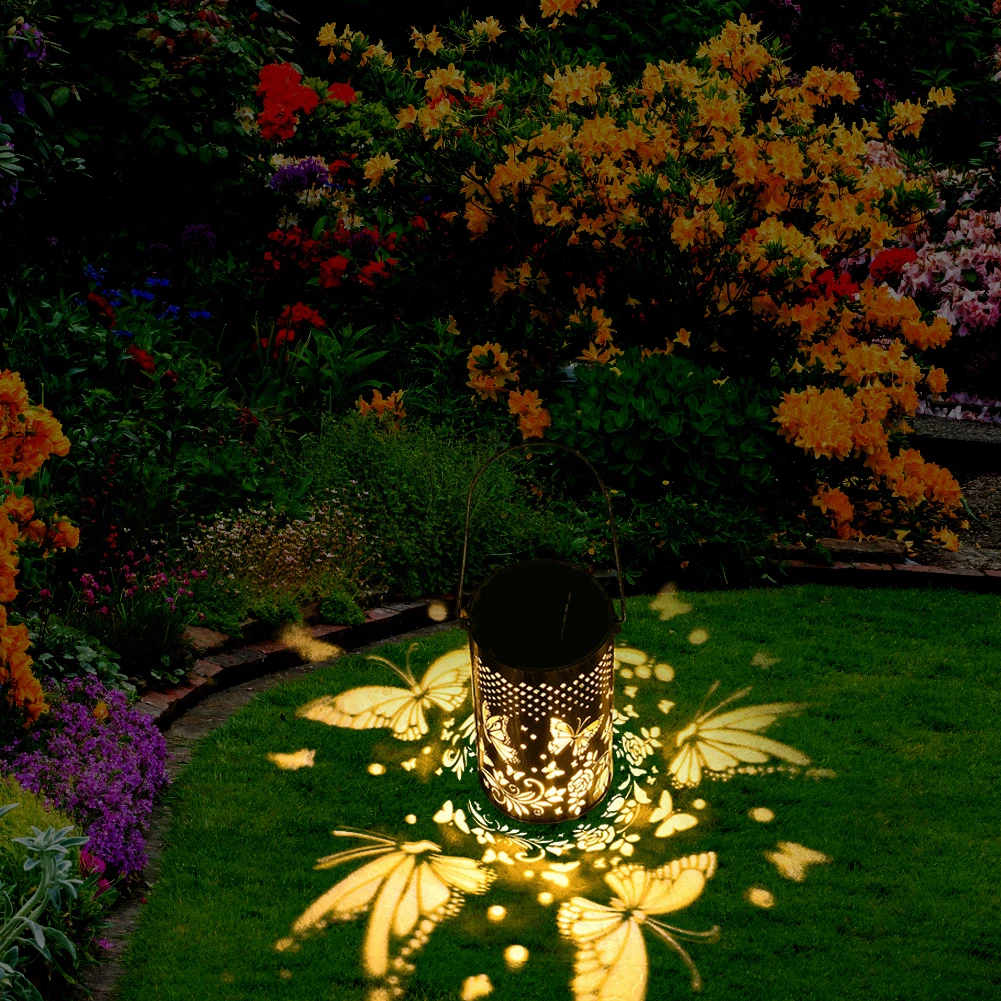 Waterproof   Projection Lantern Home Yard Garden Lighting Craft Automatical Sola - £127.66 GBP