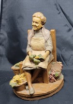 1986 Tom Clark Leah Figurine 8 1/2&quot; Elderly Woman Shucking Corn Fall Har... - $285.10 MXN