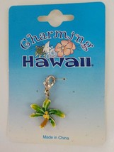 CHARMING HAWAII PALM TREE CHARM ONLY 1 PIECE MULTI COLOR LOBSTER CLAW CL... - $1.99