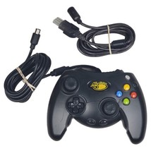 Mad Catz Xbox Black Wired Controller Item #4516 Control Pad with Extension Cable - £10.47 GBP