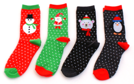 Modern Heritage Assorted Christmas Socks 4 Pair in Package Women&#39;s 4-10 NWT - £27.28 GBP
