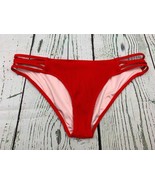 Womens Strappy Side Cheeky Bikini Bottom Size S 4-6 Red - £15.01 GBP