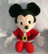 16&quot; VINTAGE 1988 PLAYSKOOL DISNEY CHRISTMAS MICKEY MOUSE STUFFED ANIMAL ... - £19.03 GBP