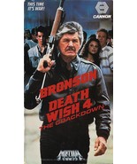 VHS - Death Wish 4: The Crackdown (1987) *Charles Bronson / Dana Barron* - $8.00