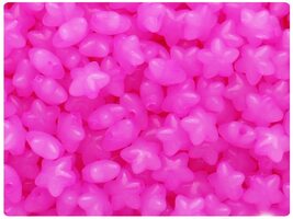 BeadTin Dark Pink Translucent 10mm Star Plastic Craft Beads (125pcs) - $2.39