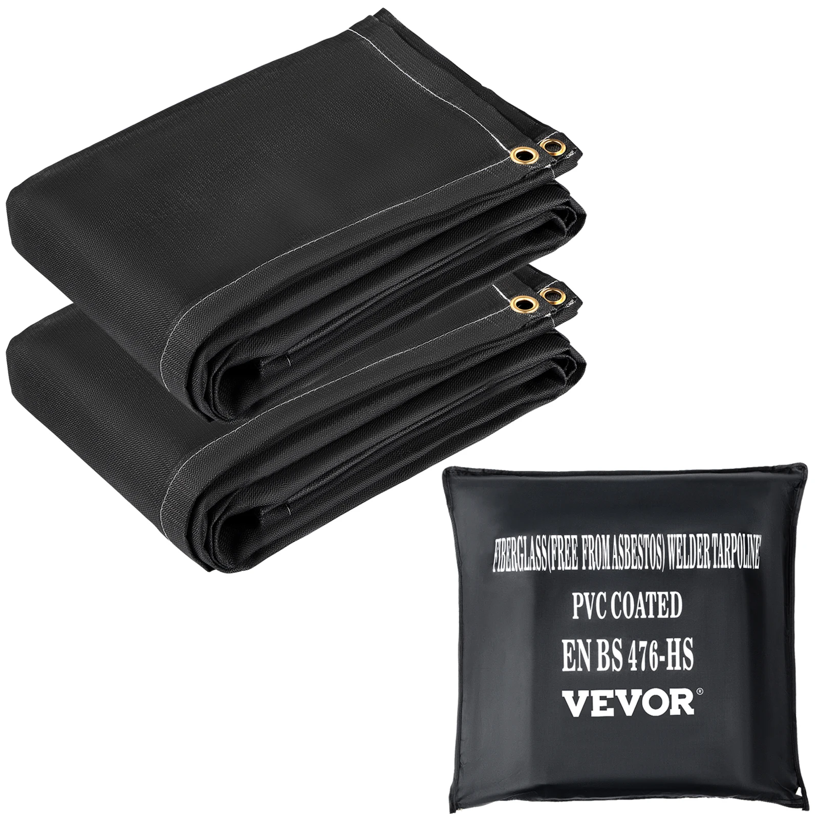 VEVOR Emergency Fire Blankets 6x10 8x10FT gl Welding Blanket 2 Pack Survival Fla - £142.47 GBP