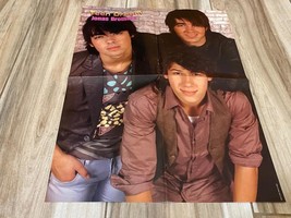 Jonas Brothers teen magazine poster clipping Teen Machine brick wall Bop pix - £3.93 GBP