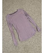 Gillian &amp; O'Malley Women’s Pajama Long Sleeve Sleep Shirt Purple Size Small - $9.53