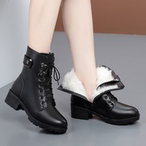 ZUZI Snow Boots Women&#39;s Thick Heel Velvet Martn Boots Women&#39;s Non-slip Short Boo - £38.37 GBP