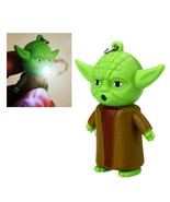 LED YODA KEYCHAIN w LIGHT and SOUND Toy Keyring Key Chain Ring Star Wars... - $113.26 MXN