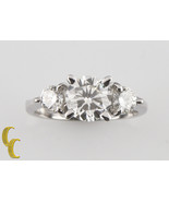 1.50 carat Round Brilliant 18k White Gold Engagement Ring w/ EGL Cert Si... - $9,019.17
