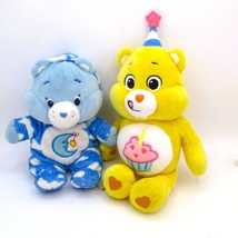 Care Bear Set of 2 Yellow Cupcake Blue Cloud Plush Teddy Bears 2015 -21 - $12.87