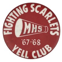 Mankato Scarlets Vintage Pin Button Football Minnesota 67-68 Yell Club M... - £25.13 GBP