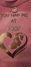 Medium Size purple fleece  cozy vest that says You had me at Woof  - £13.45 GBP