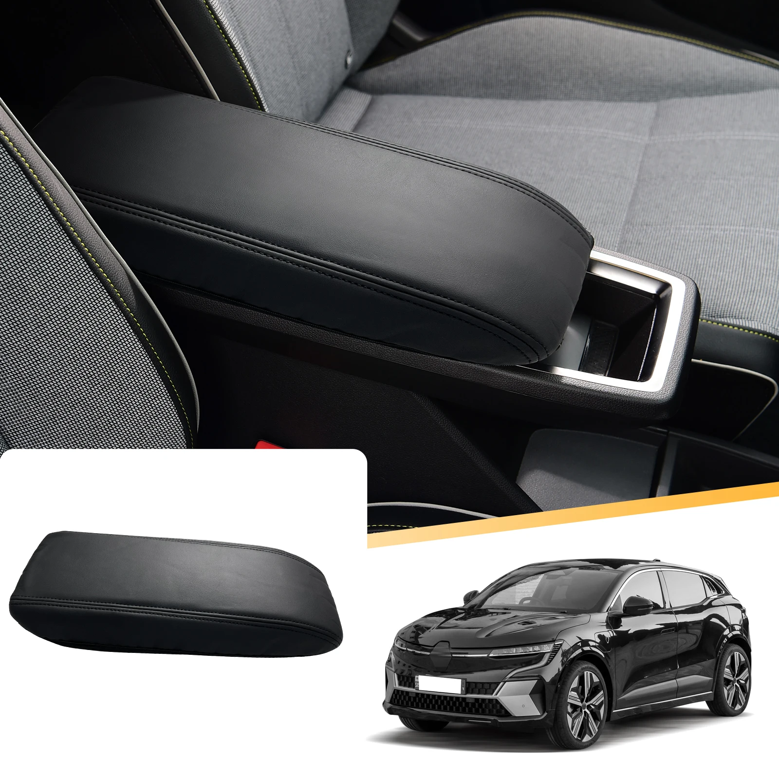 Car armrest box cover for megane e tech 2022 2023 central control armrest container pad thumb200