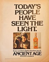 Kentucky Bourbon Whiskey Ancient Age Lighter Couple-1972 Vintage Print Ad - $181.16 MXN