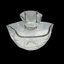 Anchor Hocking Clear Glass Chip and Dip Bowl Set 3 Pieces MCM Vintage - £12.66 GBP