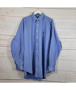 Ralph Lauren Yarmouth Pinpoint Oxford Men&#39;s Blue Button Up Long Sleeve 1... - $363.93 MXN