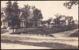 Sherman Mills, Maine  RPPC 1921 - Alva B. Leavitt Home &amp; Winter Street - £15.53 GBP