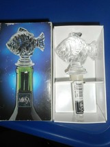 Mikasa Nature&#39;s Catch Fish Lead Crystal Bottle Stopper Austria Wine NEVER USED - £17.84 GBP