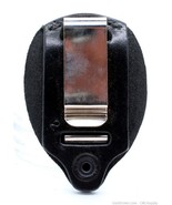 Shield or Oval Duty Badge Holder Black Leather Clip-On Gould & Goodrich - $19.70