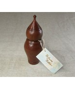 Beautifully Hand Turned Vintage Wooden Perfume Bottle - $773.44 MXN