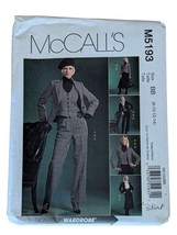 McCall M5193 Pattern Easy Jacket/Vest/Skirt/Pants Sizes 8/10/12/14 Uncut... - $2.78