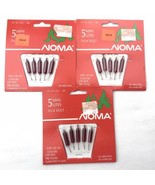 Noma Push-in mini lite 15 Replacement Light Bulbs Red 3 Packs Vintage 3.... - £9.68 GBP