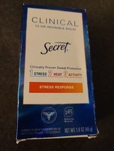 Secret Deodorant Clinical, Stress Response 72 Hr  Invisible Solid 1.6 Oz(BB32) - £10.82 GBP