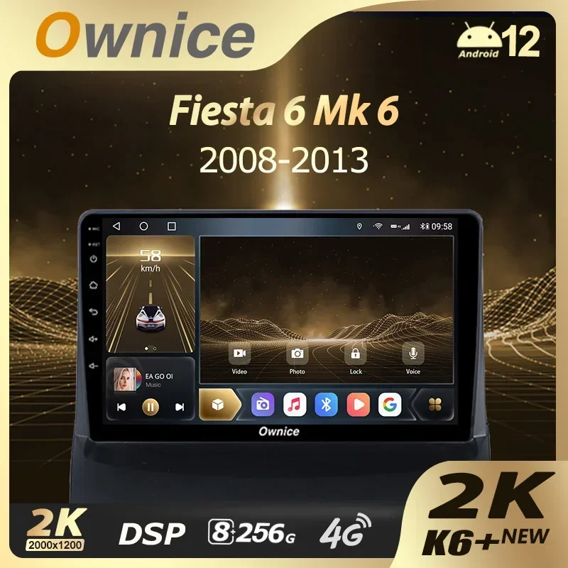 Ownice K6+ 2K for Ford Fiesta Mk 6 2008 - 2019 Car Radio Multimedia Video Player - £6,907,323.88 GBP+