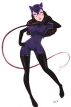 Victoria Tori Gedvillas SIGNED Batman DC Comic Art Print ~ Catwoman - £23.34 GBP