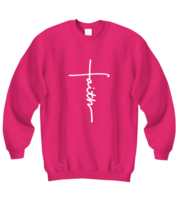 Religious Sweatshirt Faith Cross, Jesus, Christian, love Heliconia-SS  - £21.54 GBP