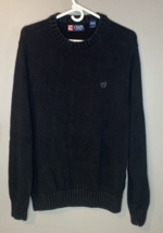 CHAPS  Men&#39;s Classic Fit Solid Crewneck Sweater Black L - £10.99 GBP