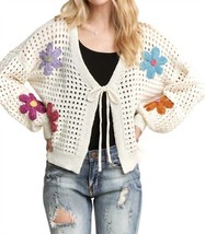 Adora floral cardigan in IVORY - size M - $47.52