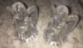 Glass Angel Figurines 2 Piece Set As Shown-Rare Vintage-SHIPS N 24 HOURS - $25.15