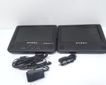 Dynex 9&quot; Portable DVD Player Dual Screen Black DX D9PDVD - $26.99