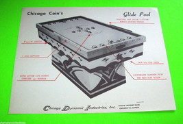 Glide Pool Shuffleboard Pool Table Arcade Game Flyer Original Chicago Co... - $23.85