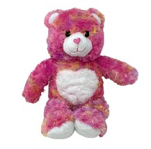 Build a Bear Tie Dye Pink Orange 2010 Endless Hugs Plush Heart Belly Ret... - £10.11 GBP