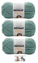 Bernat Softee Chunky Yarn Bundle Super Bulky Number 6 Gauge, 3 Skeins (A... - £23.44 GBP