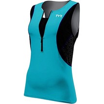 TYR SCFLP6A Womens Competitor Loose Singlet With Bra, Black/Turquoise/Pu... - £21.91 GBP