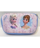 Disney Frozen Molded Zip Around Pencil Accessories Case Anna Elsa 8x5x2.5&quot; - £13.04 GBP