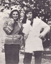 4x Women Men Mary Maxim Cardigan Fair Isle Sweater Hooded Jacket Pattern 32-44 - £10.41 GBP