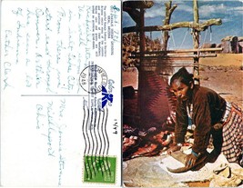 Arizona Navajo Native American Woman Grinding Meal Posted 1948 VTG Postcard - £7.56 GBP